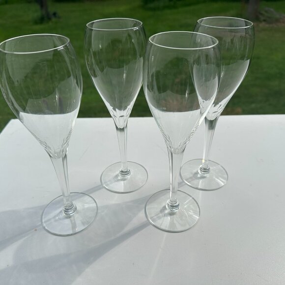 #9158 VINTAGE CUT STEM CHAMPANGE / TULIP SET OF 4 EA NO CHIPS - Picture 5 of 9